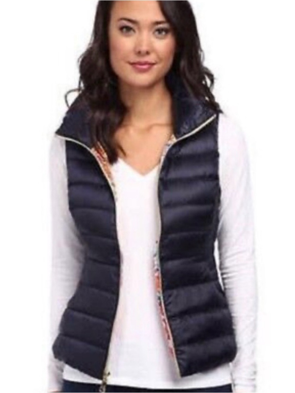 Lilly Pulitzer Navy Quilted Puffer Vest